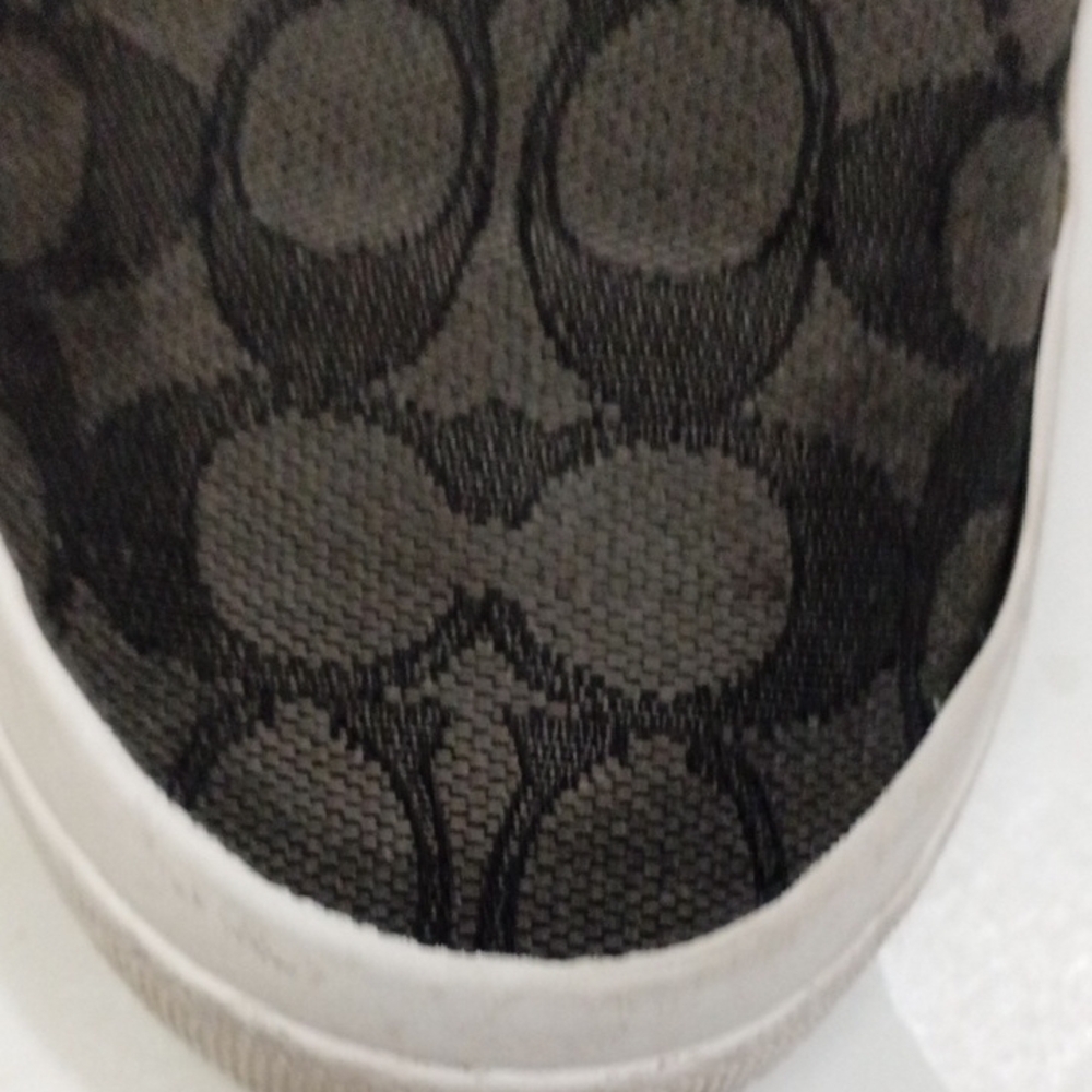 Coach Chrissy Signature Monogram Black and Gray Slip-On Loafers Women's 9.5 - Picture 11 of 16